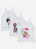 Girls Vest Dori Neck Sleeveless Pack of 3 - Bodycare