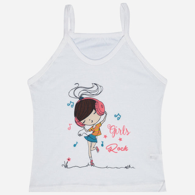 Girls Vest Dori Neck Sleeveless Pack of 3 - Bodycare