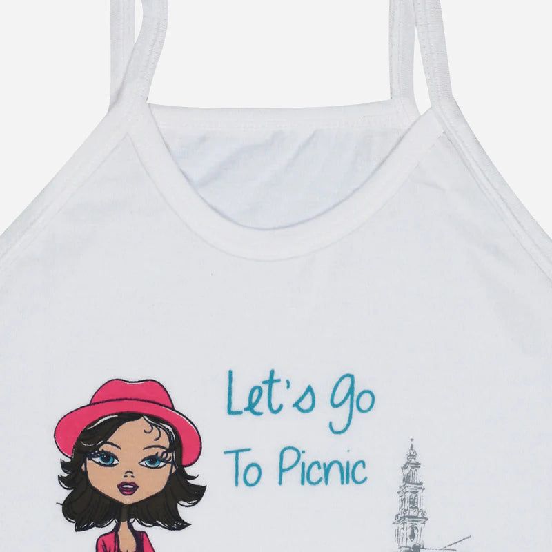 Bodycare Girls Cotton Vest Dori Neck Sleeveless Pack Of 6