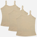 Bodycare Girls Vest Dori Neck Sleeveless Solid Pack Of 3