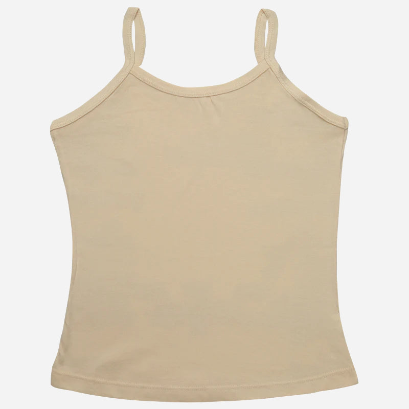 Bodycare Girls Vest Dori Neck Sleeveless Solid Pack Of 3
