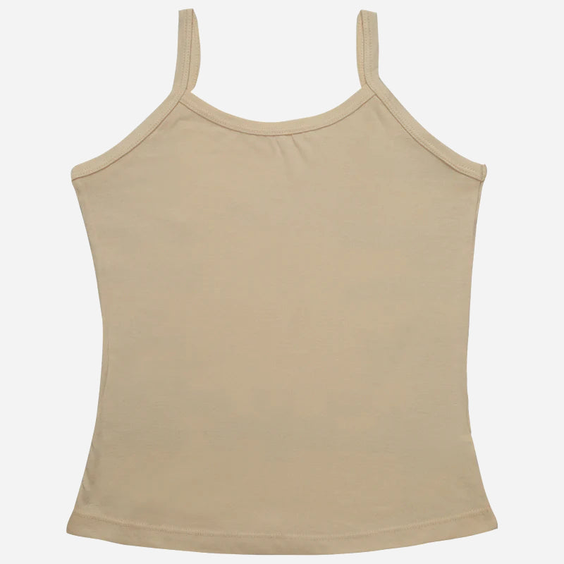 Bodycare Girls Vest Dori Neck Sleeveless Solid Pack Of 3