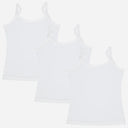 Bodycare Girls Vest Dori Neck Sleeveless Solid Pack Of 3