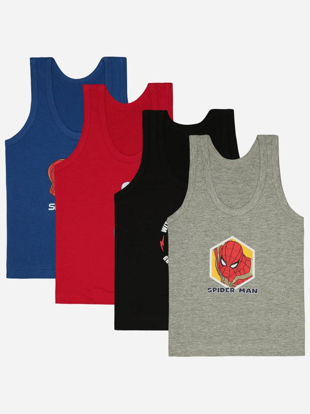 Boys Spiderman Vest Pack of 4 - Bodycare