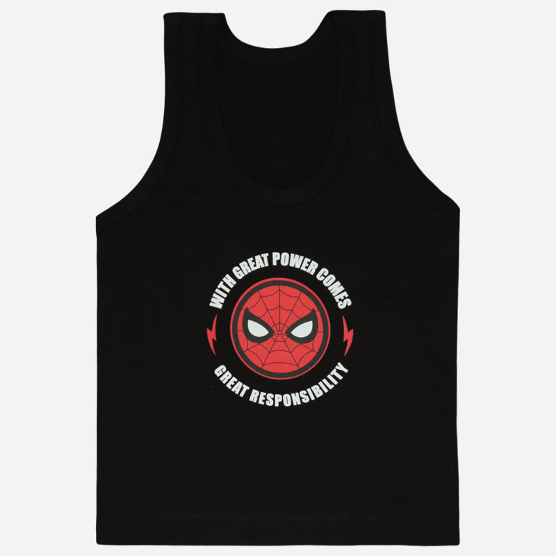 Bodycare Boys Cotton Spiderman Printed Vest Pack Of 4