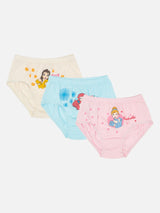 Bodycare Princess Girls Panties Solid Pack of 3 - Assorted