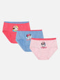 Girls Minnie & Friends 100% Cotton Panty Top Elastic Pack of 3 - Bodycare