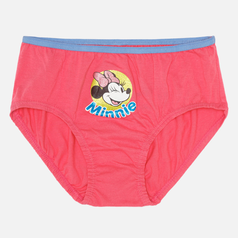 Girls Minnie & Friends 100% Cotton Panty Top Elastic Pack of 3 - Bodycare