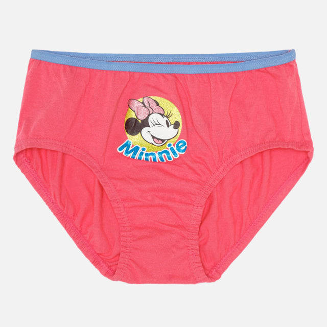 Girls Minnie & Friends 100% Cotton Panty Top Elastic Pack of 3 - Bodycare