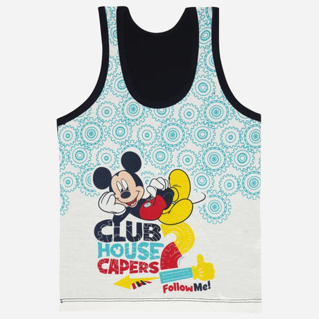 Bodycare Boys Mickey & friends Printed Round Neck Sleeveless Vest Pack Of 3