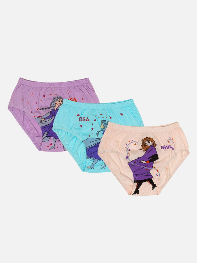 Girls Frozen Cotton Panty Inner Elastic Pack of 3 - Bodycare