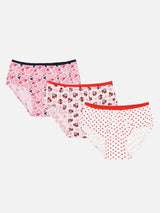 Girls Minnie & Friends 100% Cotton Panty Top Elastic Pack of 3