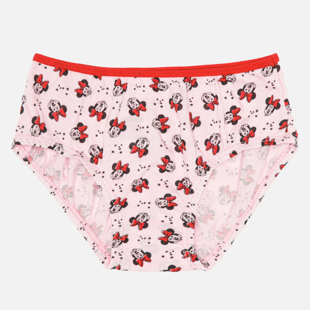 Girls Minnie & Friends 100% Cotton Panty Top Elastic Pack of 3 - Bodycare
