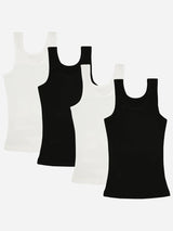 Bodycare Girls Round Neck Sleeveless Vest Pack Of 4