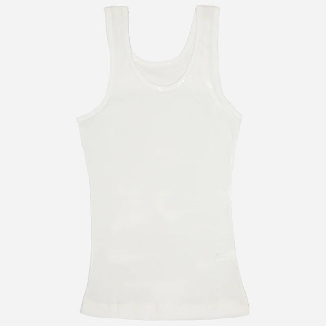 Girls Cotton Rib Vest Round Neck Sleeveless Pack of 4 - Bodycare