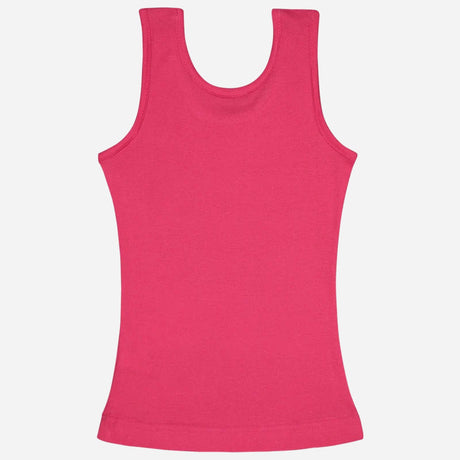 Girls Cotton Rib Vest Round Neck Sleeveless Pack of 6