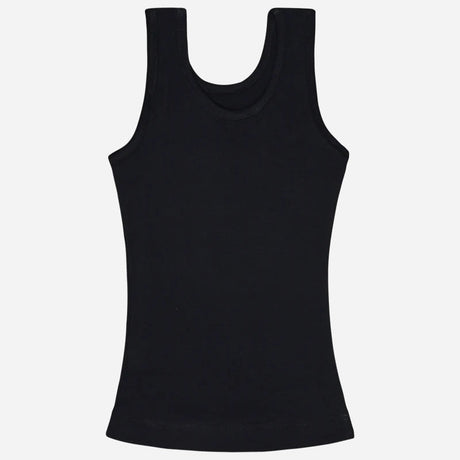 Girls Cotton Rib Vest Round Neck Sleeveless Pack of 4