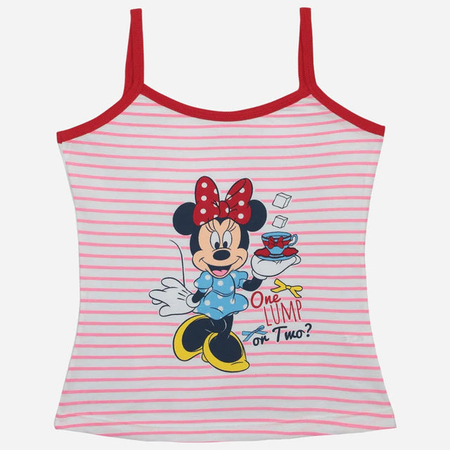 Girls Minnie & Friends Vest Dori Neck Sleeveless Pack of 3 - Bodycare
