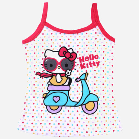 Bodycare Girls Hello Kitty Printed Vest Pack Of 4
