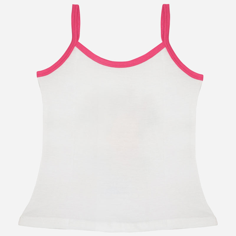 Bodycare Minnie & Friends Girls Cotton Vest Dori Neck Sleeveless Solid Pack Of 3