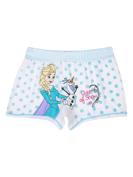 Girls Frozen Cotton Spandex Boyshorts Lycra Waistband Pack of 6