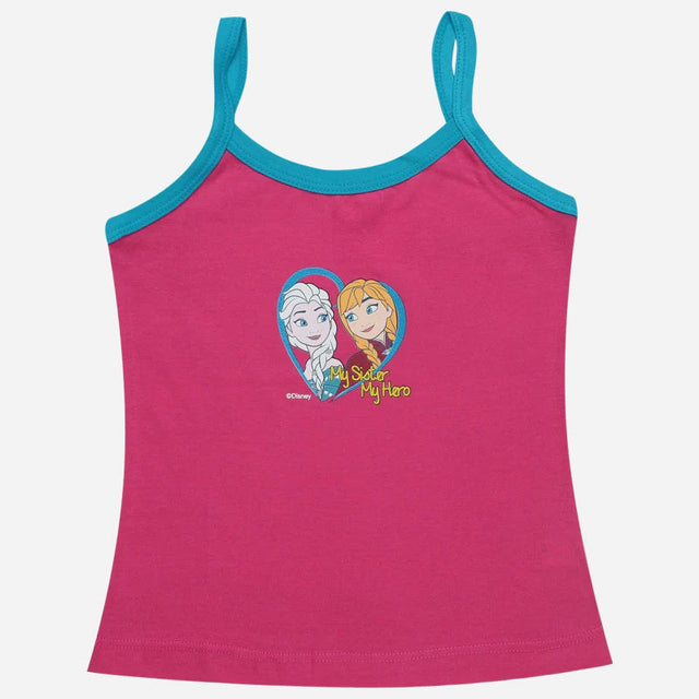 Girls Frozen Vest Dori Neck Sleeveless Pack of 3 - Bodycare