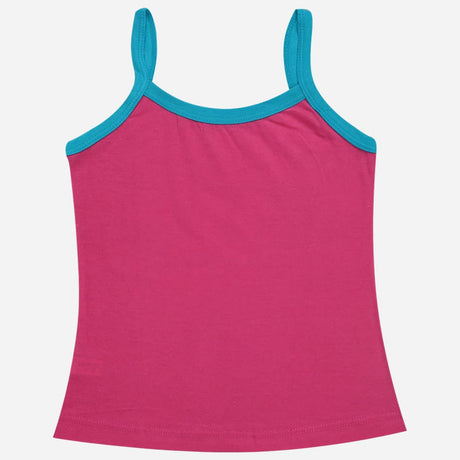 Bodycare Frozen Girls Vest Dori Neck Sleeveless Solid Pack Of 3