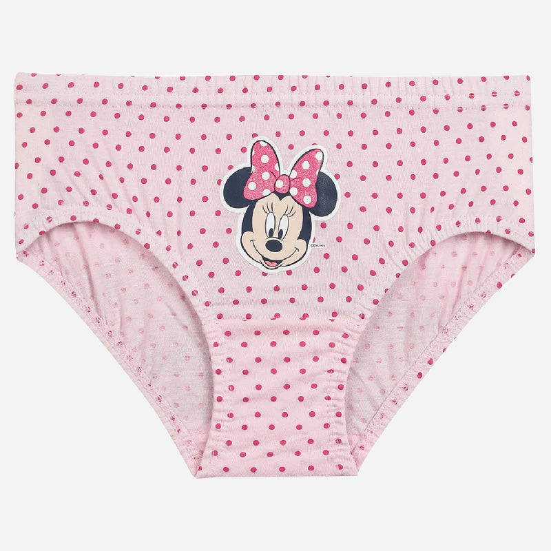 Girls Minnie & Friends 100% Cotton Panty Inner Elastic Pack of 3 - Bodycare