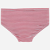 Red and white striped kids underwear, soft cotton innerwear, comfortable fit