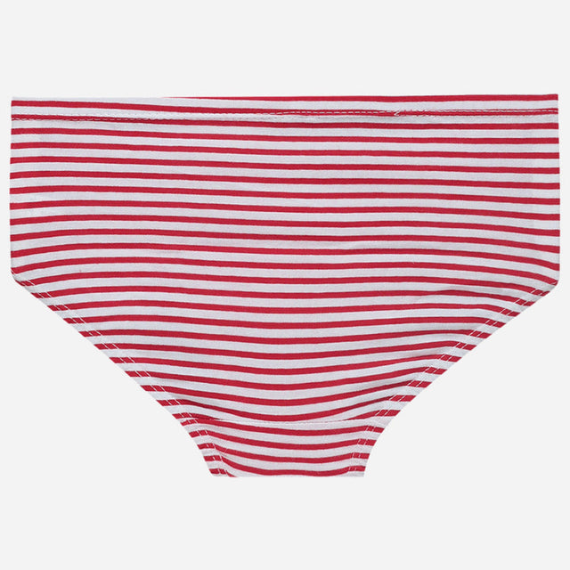 Red and white striped kids underwear, soft cotton innerwear, comfortable fit