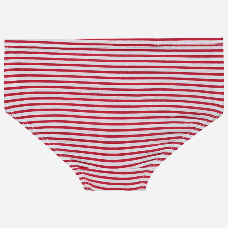 Red and white striped kids underwear, soft cotton innerwear, comfortable fit