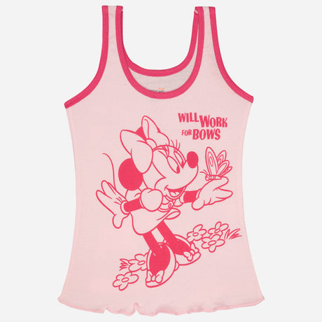 Girls Cotton Rib Vest Round Neck Sleeveless Pack of 6