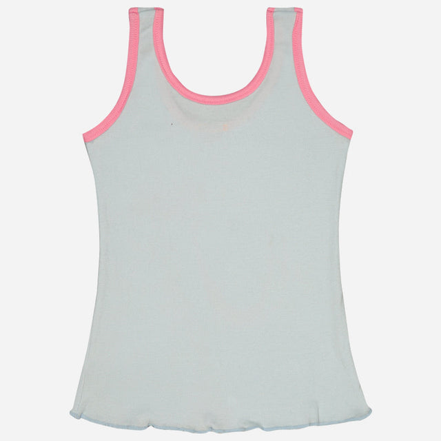 Girls Cotton Rib Vest Round Neck Sleeveless Pack of 6 - Bodycare