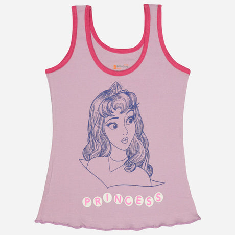 Girls Cotton Rib Vest Round Neck Sleeveless Pack of 6