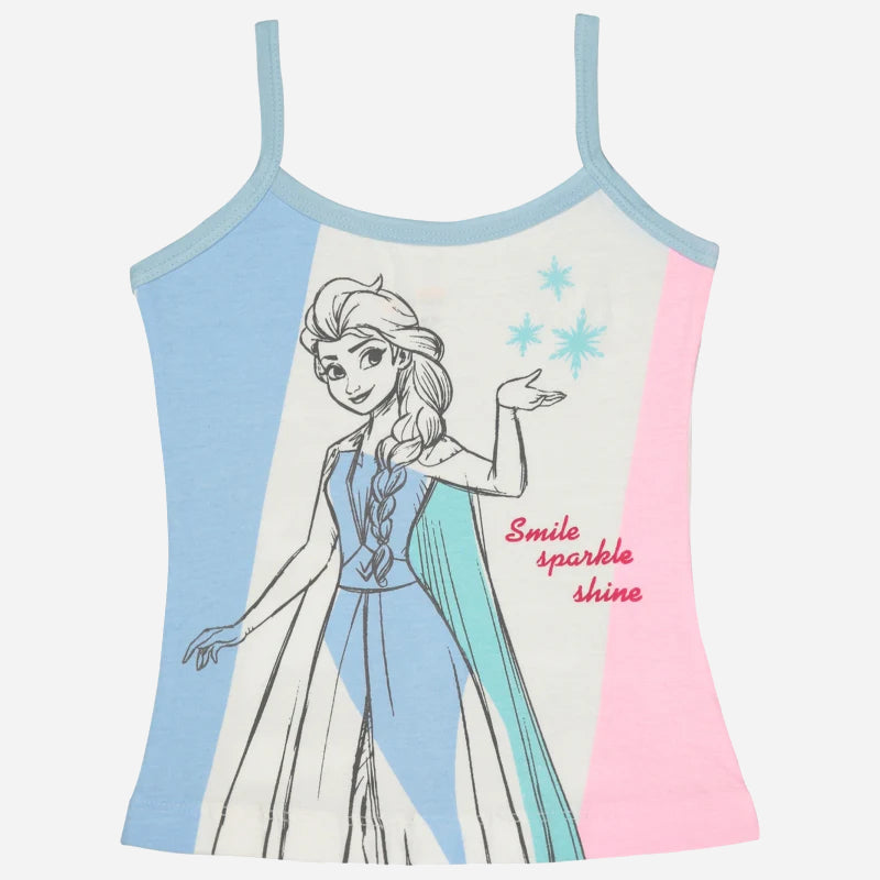 Girls Frozen 100% Cotton Vest Dori Neck Pack of 3 - Bodycare
