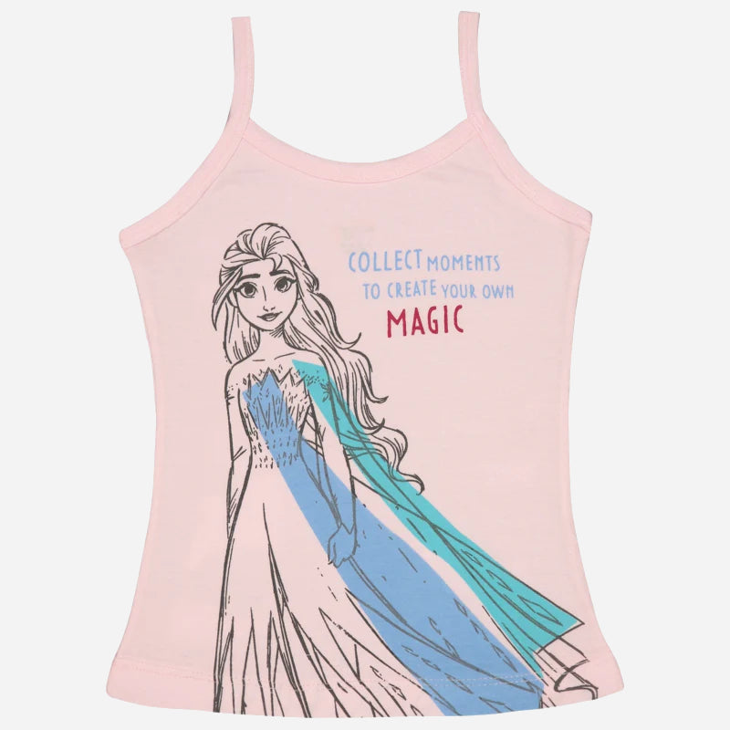 Girls Frozen 100% Cotton Vest Dori Neck Pack of 3 - Bodycare