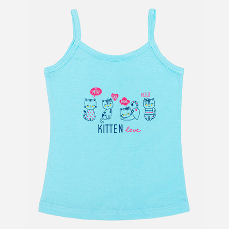 Bodycare Girls Vest Dori Neck|Regular Fit | Sleeveless |Solid Assorted Pack Of 3