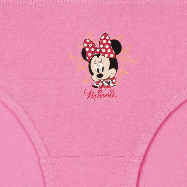 Pink girls' underwear with cartoon character and polka dot bow print