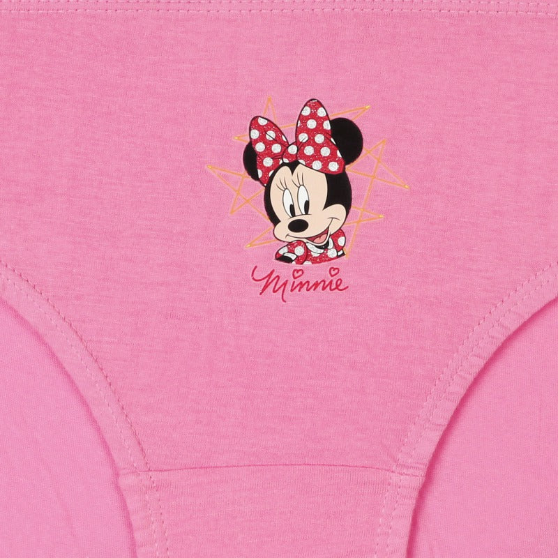 Pink girls' underwear with cartoon character and polka dot bow print