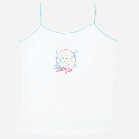 Bodycare Frozen Girls Vest Round Neck Sleeveless Solid Pack Of 3