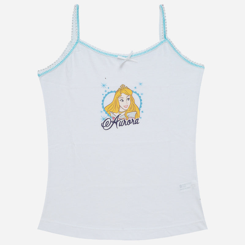Bodycare Princess Girls Vest Round Neck Sleeveless Solid Pack Of 3