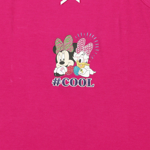Pink kids innerwear top with cartoon characters and #COOL text print