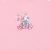 Pink kids' innerwear with fairy-tale princess, castle, and 'Magic' text graphic.