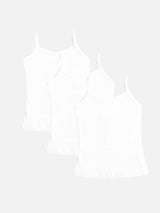 Bodycare Girls Vest Round Neck Sleeveless Solid Pack Of 3