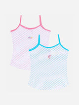 Bodycare Girls Vest Dori Neck | Regular Fit |Sleeveless | 100% Cotton |Solid Assorted Pack Of 2