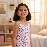 Girls 100% Cotton Vest Round Neck Dori Neck Pack of 2 - Bodycare