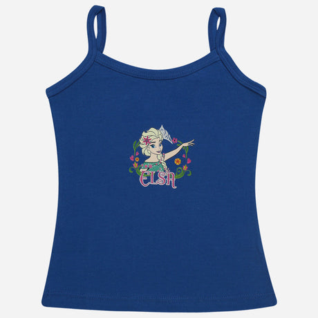Bodycare Frozen Girls Vest Dori Neck Sleeveless Solid Pack Of 6