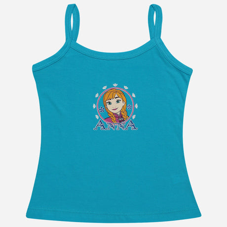 Bodycare Frozen Girls Vest Dori Neck Sleeveless Solid Pack Of 6