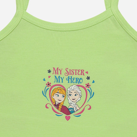 Bodycare Frozen Girls Vest Dori Neck Sleeveless Solid Pack Of 6