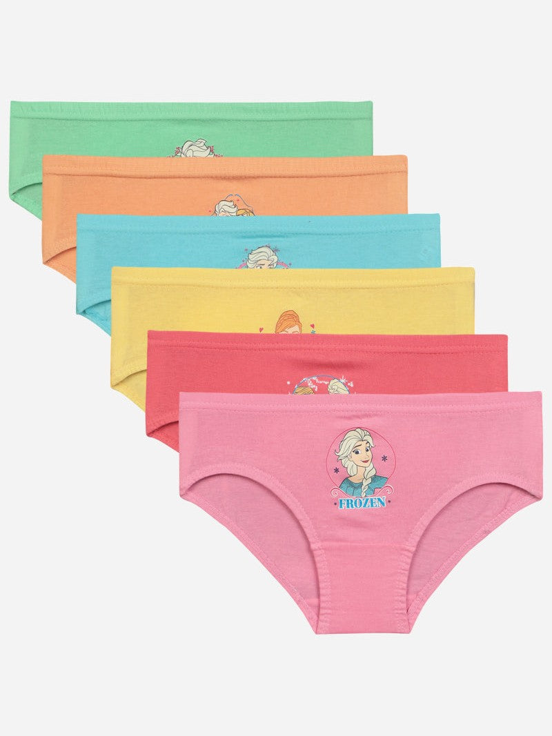 Bodycare Frozen Girls Cotton Panties Solid Pack Of 6